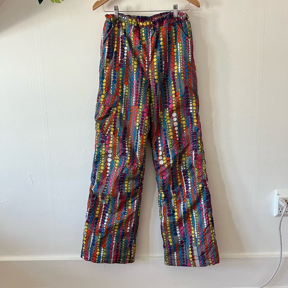 VGUC Hanna Andersson sz 160 snowpants ski pants kids Pockets reflective stripe - Picture 5 of 12